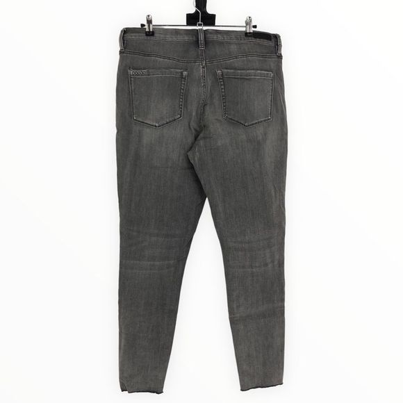 BLANK NYC The Great Jones Distressed High Rise Grey Scissor Cut Hem Skinny Jean - Picture 9 of 13